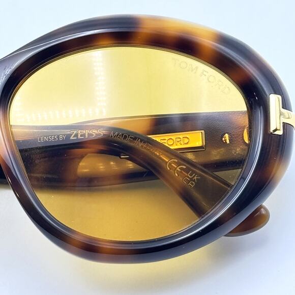 Tom Ford Sunglasses FT1328 53E Havana Oval Frame Brown Lens 55mm Icon Collection main image 13
